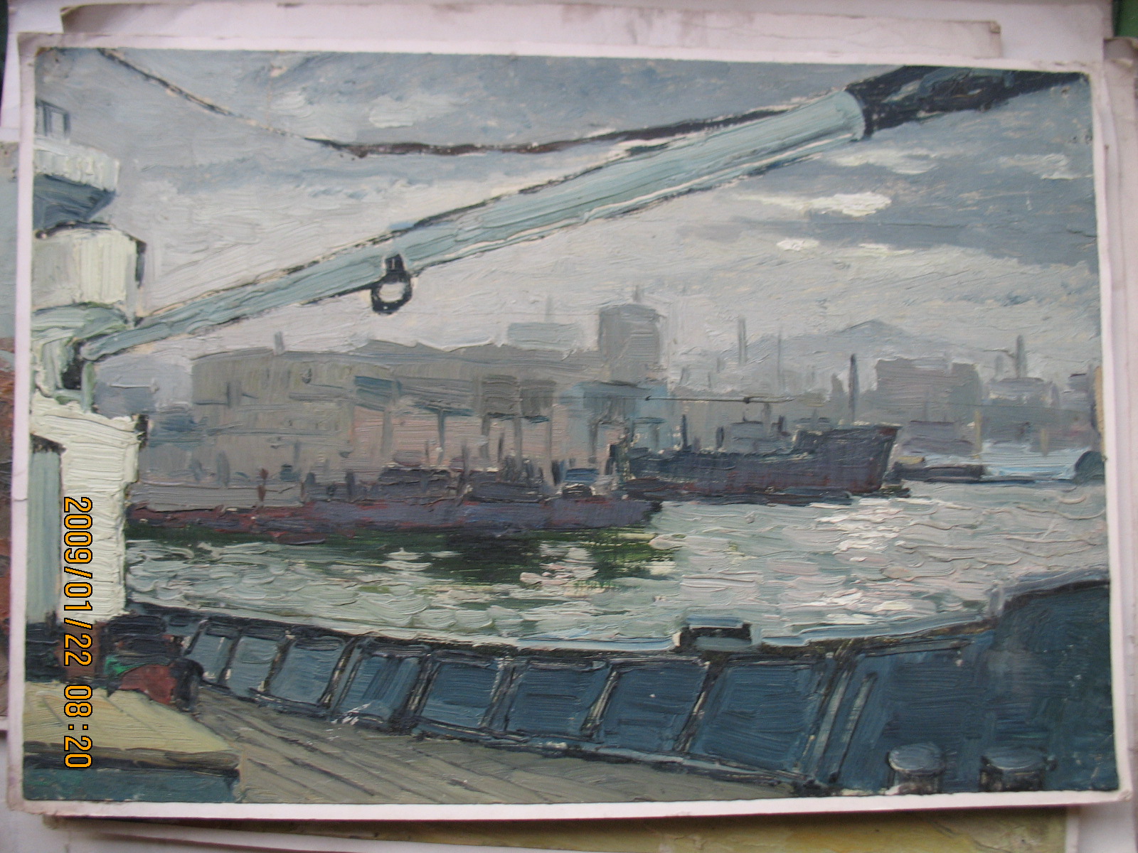 煙臺(tái)雕塑之船上